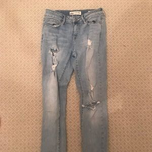 light wash ripped jeans. size 3